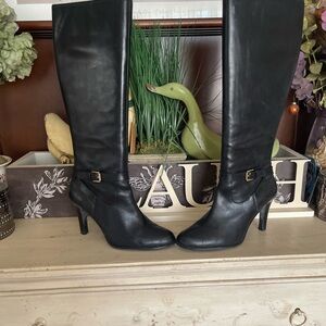 Ralph Lauren Bethan Black Knee High Boots